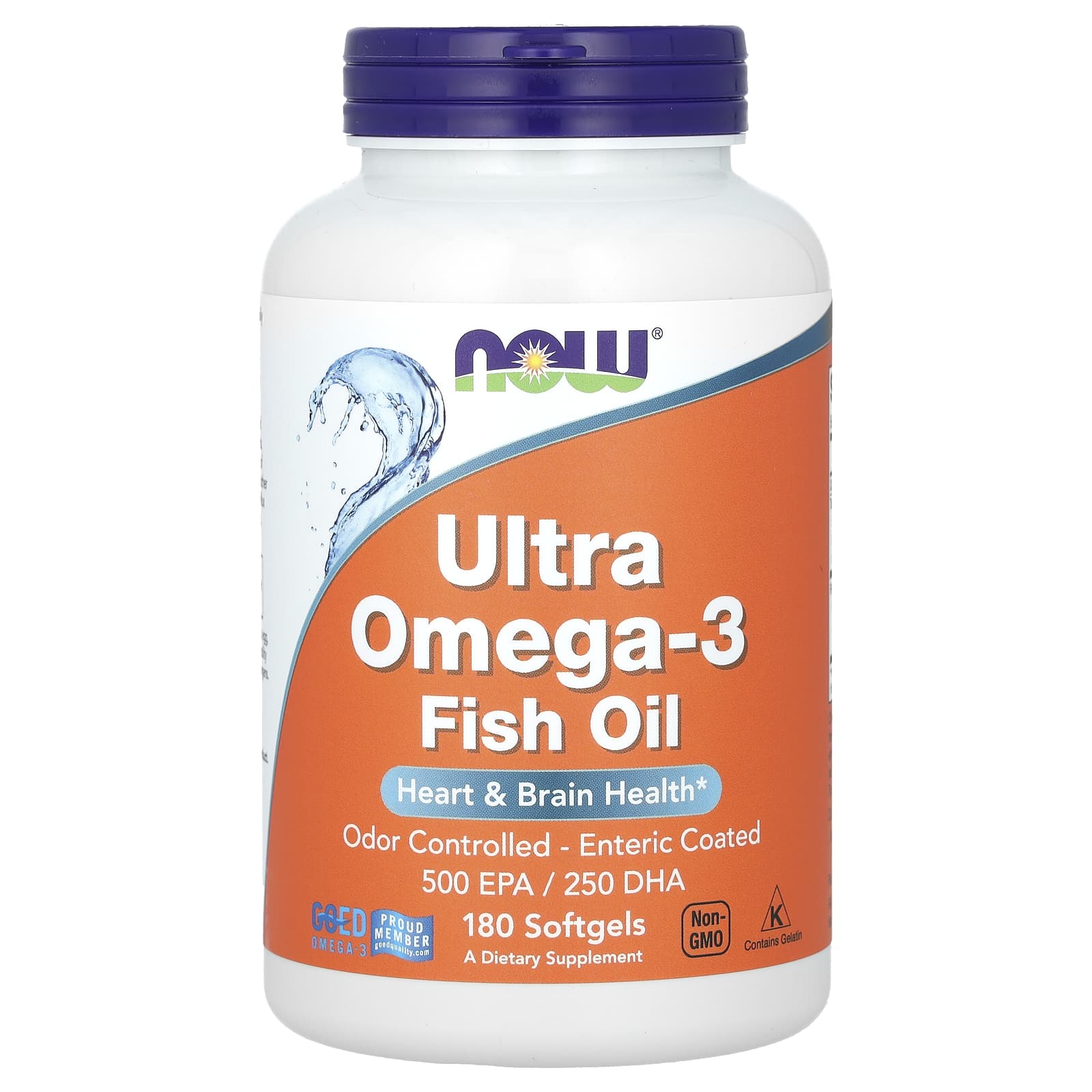 Рыбий жир NOW Foods Ultra Omega-3, 180 мягких капсул