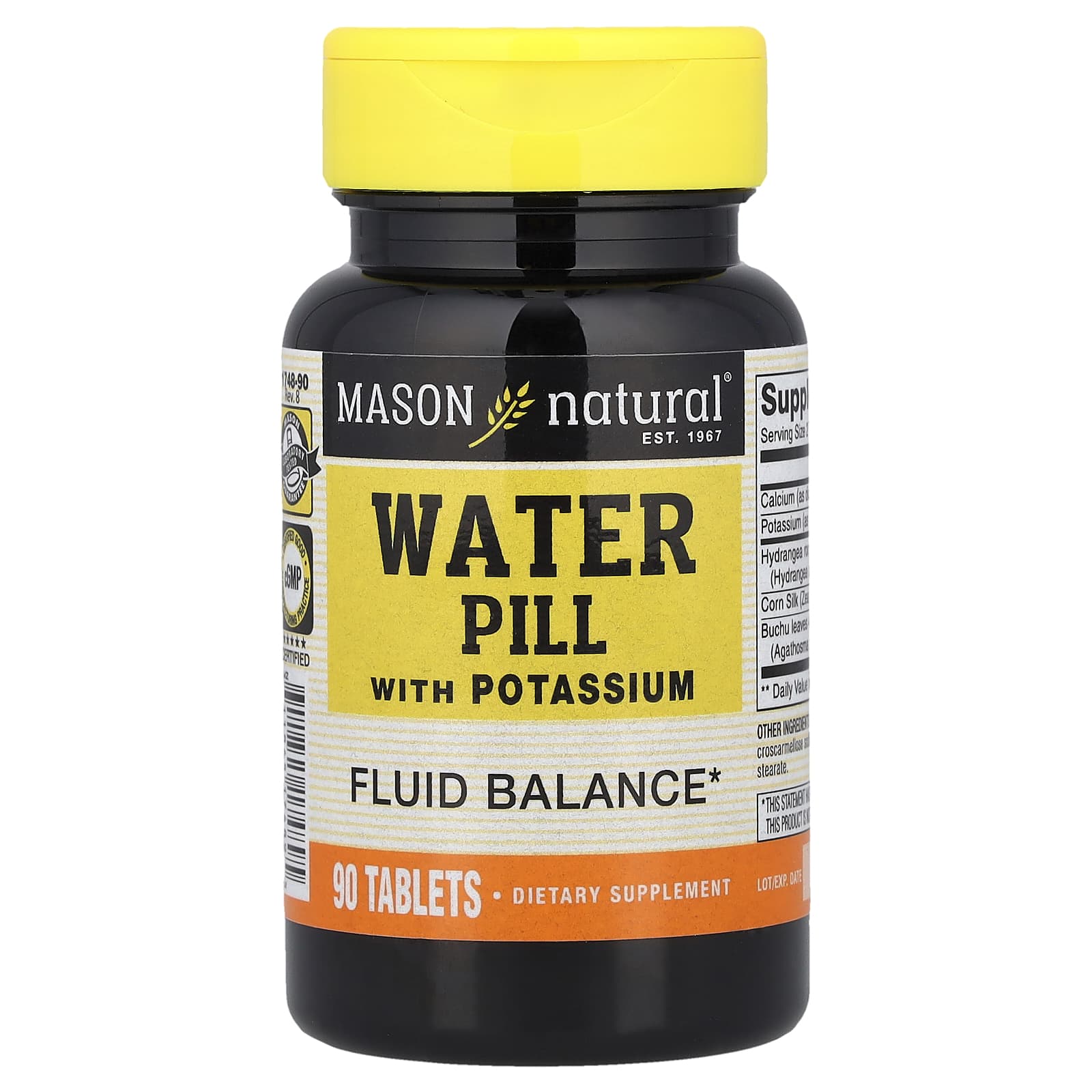 Калий Mason Natural Water Pill, 90 таблеток
