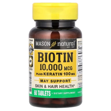 Биотин Mason Natural Plus Keratin, 60 таблеток
