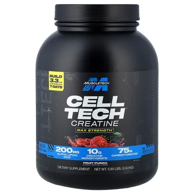 Фото товара: Креатин MuscleTech Cell-Tech™, вкус «фруктовый пунш», 2.63 кг
