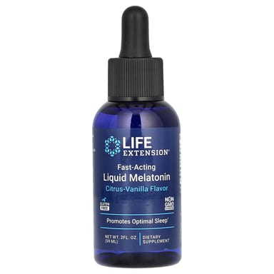 Мелатонин Life Extension Fast-Acting Liquid, вкус Citrus-Vanilla, 59 мл, жидкая форма