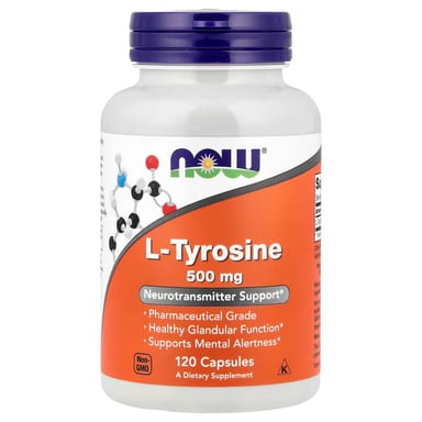 L-тирозин NOW Foods L-Tyrosine, 500 мг, 120 капсул