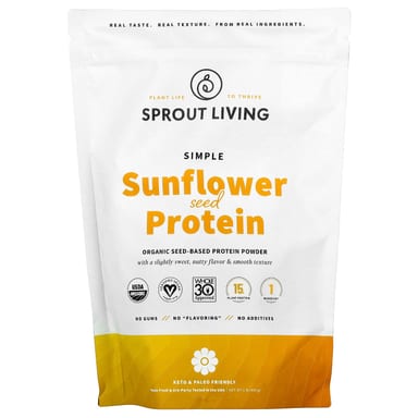 Протеин Sprout Living Simple Sunflower Seed, 454 г