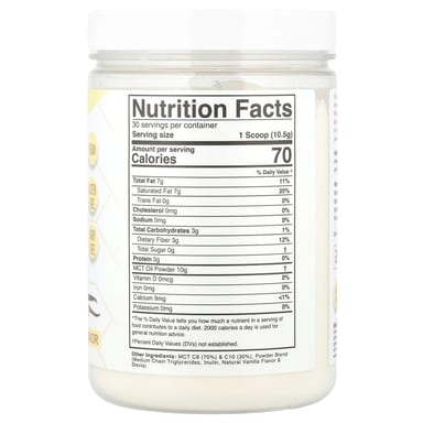 Порошок Divine Health Dr Colbert M.D. MCT Oil, вкус French Vanilla, 315 г