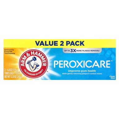 Зубная паста Arm & Hammer PeroxiCare™ Anticavity Fluoride Clean Mint Twin Pack, 170 г