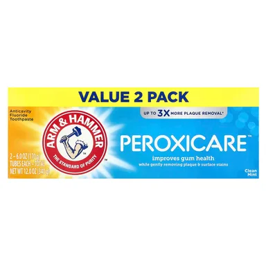 Фото товара: Зубная паста Arm & Hammer PeroxiCare™ Anticavity Fluoride Clean Mint Twin Pack, 170 г