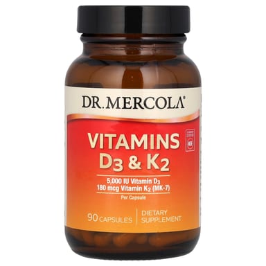 Витамины Dr. Mercola D3 & K2, 90 капсул