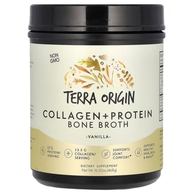 Коллаген Terra Origin Protein Bone Broth, вкус Vanilla, 468 г