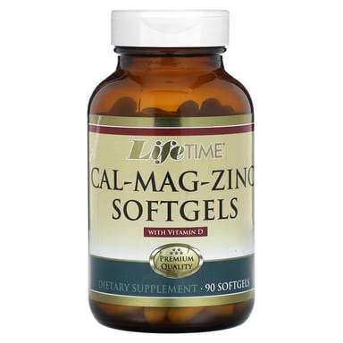 Витамин D LifeTime Vitamins Cal-Mag-Zinc, 90 мягких капсул