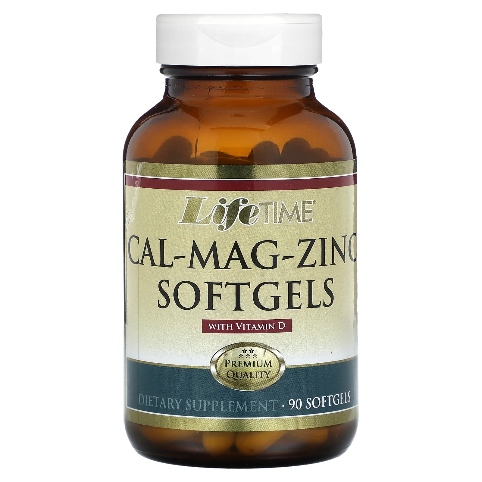 Витамин D LifeTime Vitamins Cal-Mag-Zinc, 90 мягких капсул