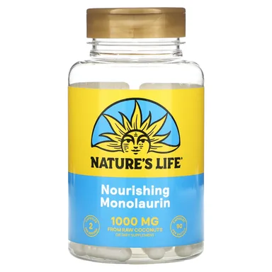 Фото товара: Монолаурин Nature's Life, 90 мягких капсул (500 мг на капсулу)