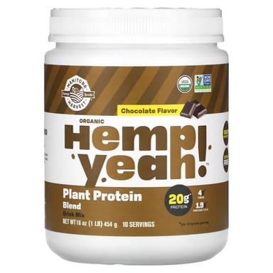 Растительный протеин Manitoba Harvest Organic Hemp Yeah! Blend, вкус Chocolate, 454 г