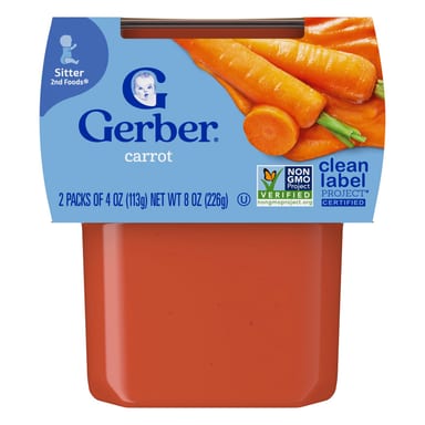 Пюре Gerber, 2 упаковки по 113 г (4 унции)