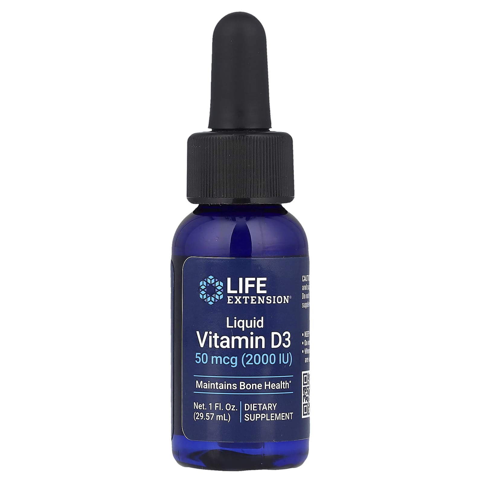 Витамин D3 Life Extension Liquid, 50 мкг (2000 МЕ), 29.57 мл, жидкая форма