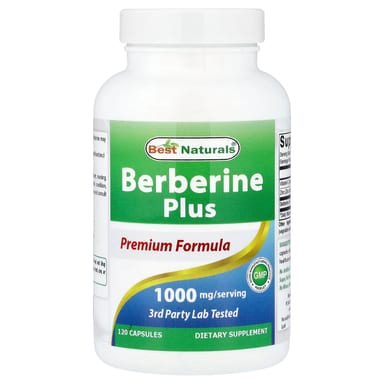 Берберин Best Naturals Plus, 120 капсул