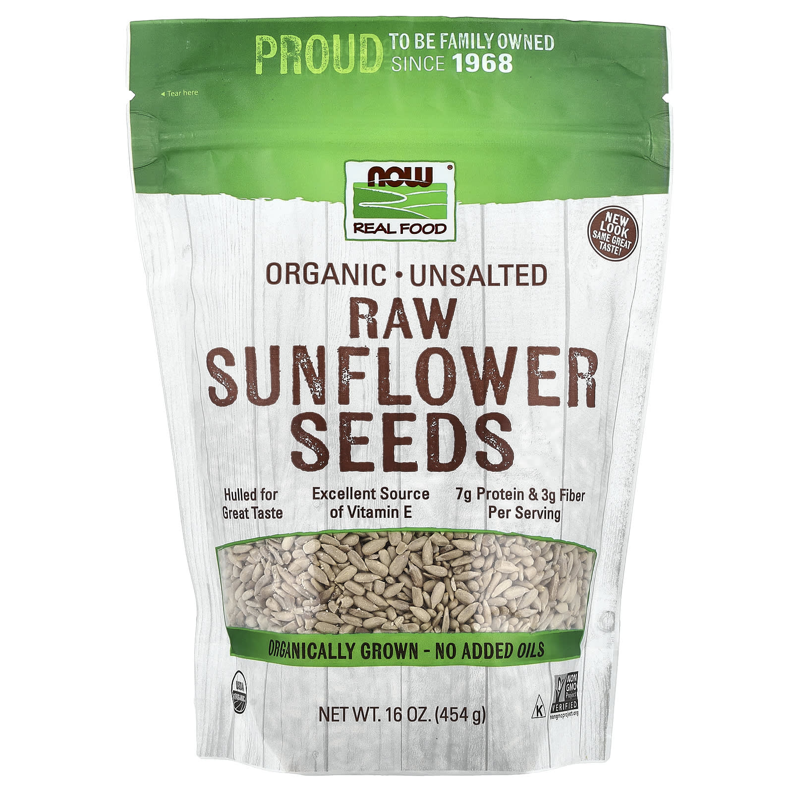 Семена подсолнечника NOW Foods Organic, оттенок Unsalted, 454 г — фото 2