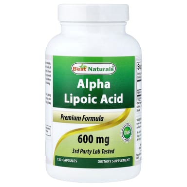 Альфа-липоевая кислота Best Naturals, 600 мг, 120 капсул