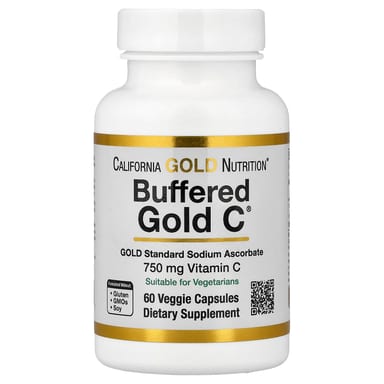 Витамин C California Gold Nutrition Buffered Gold C® GOLD Standard Sodium Ascorbate ( ), 60 растительных капсул