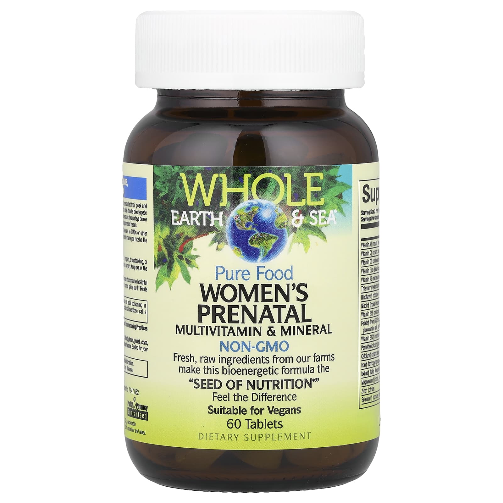 Мультивитаминно-минеральный комплекс Natural Factors Whole Earth & Sea® Women's Prenatal, 60 таблеток