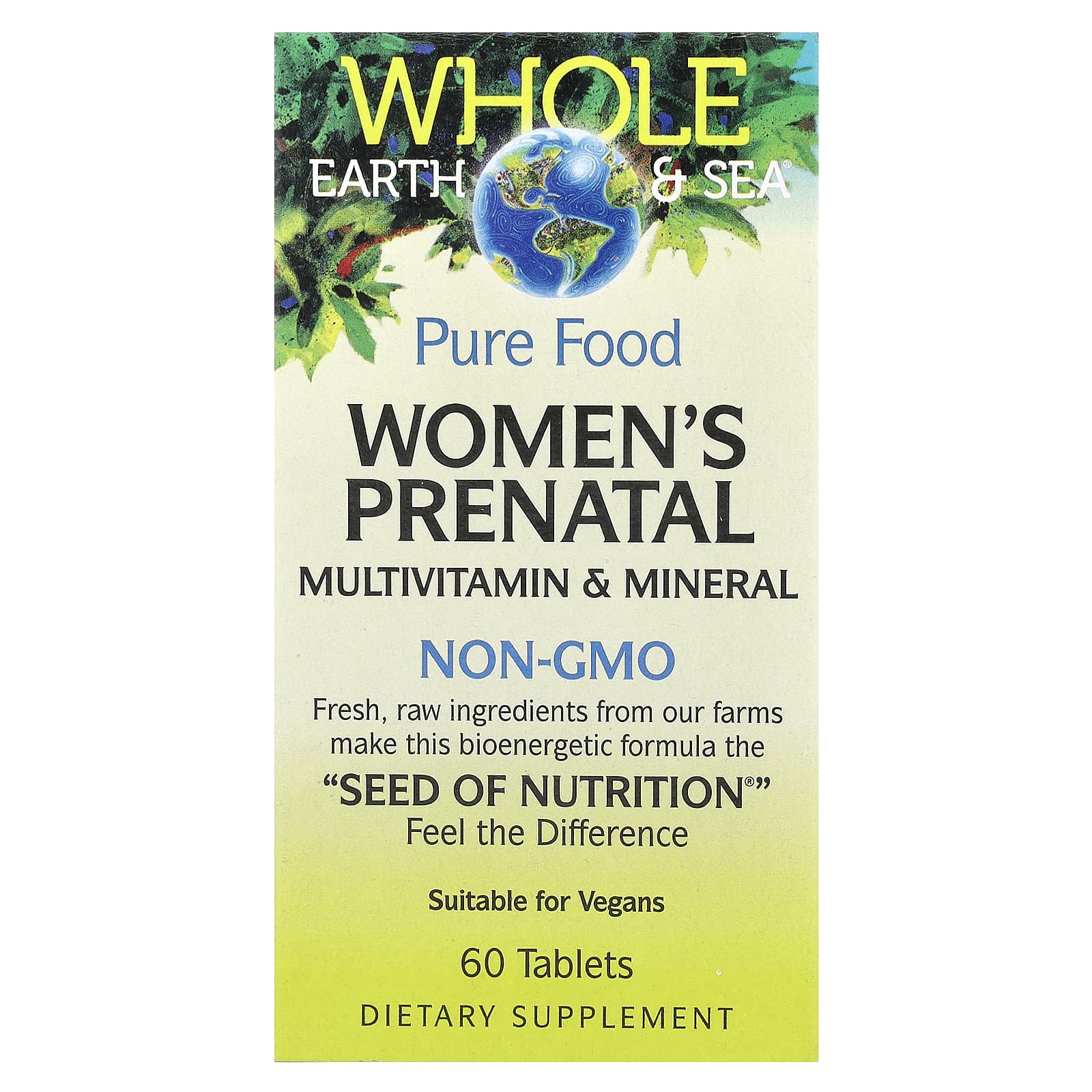 Мультивитаминно-минеральный комплекс Natural Factors Whole Earth & Sea® Women's Prenatal, 60 таблеток — фото 2