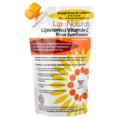Фото товара: Витамин C Lipo Naturals Liposomal from Sunflowers, 443 мл