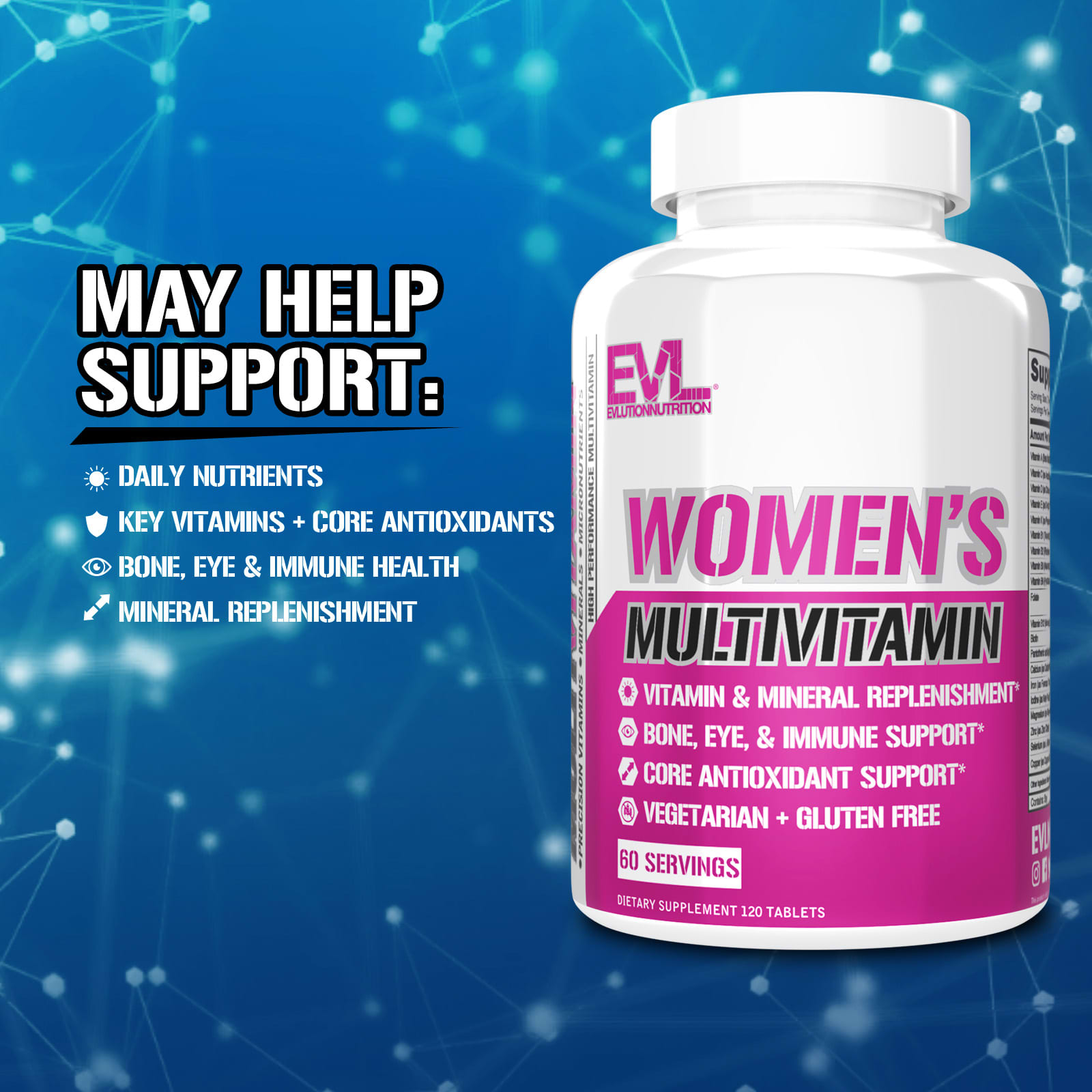 Мультивитамины EVLution Nutrition Women's, 120 таблеток