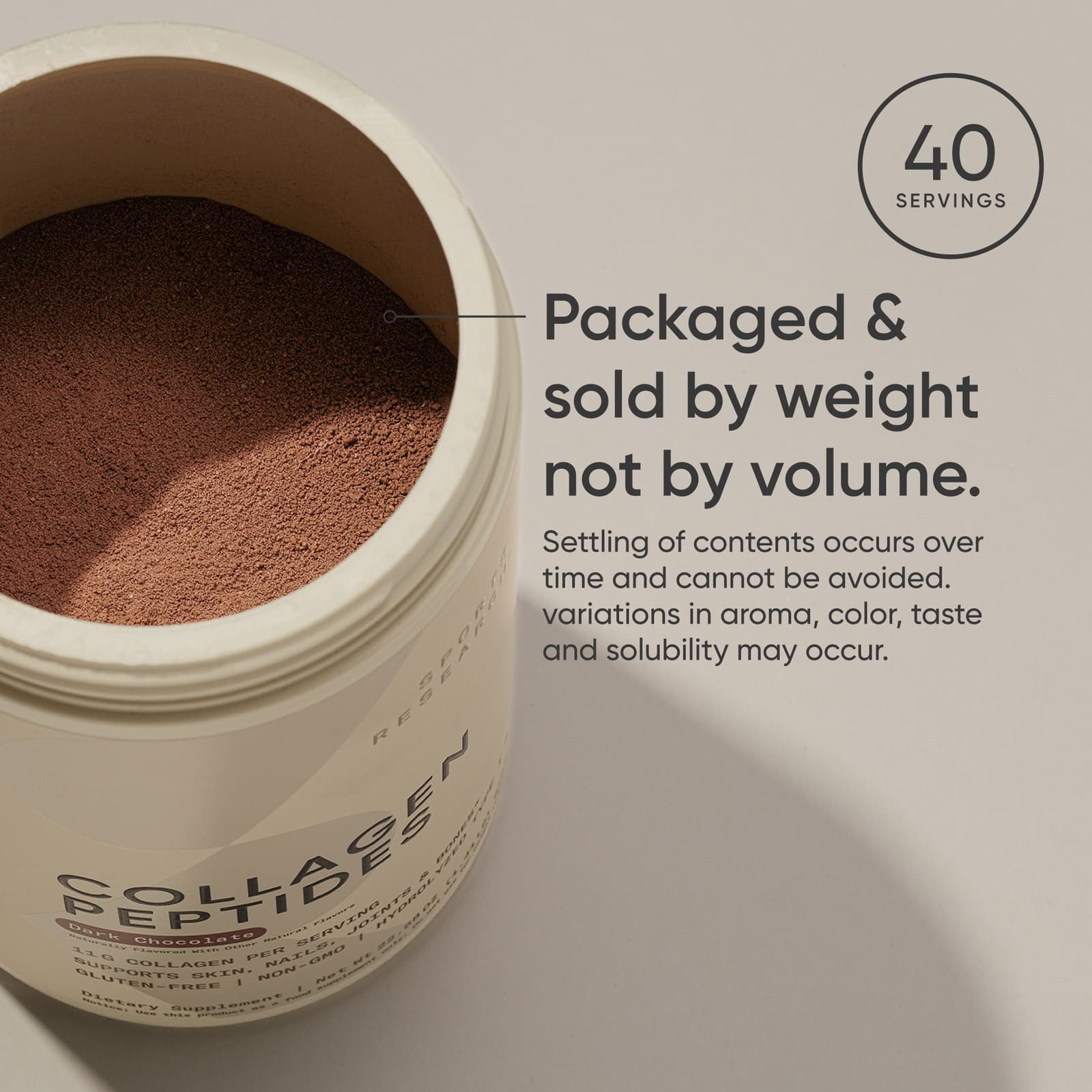 Темный шоколад Sports Research Collagen Peptides, вкус Dark Chocolate, 640 г, 1. — фото 6
