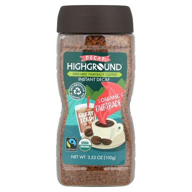Растворимый кофе Highground Coffee Organic Medium Roast, оттенок Decaf, 100 г