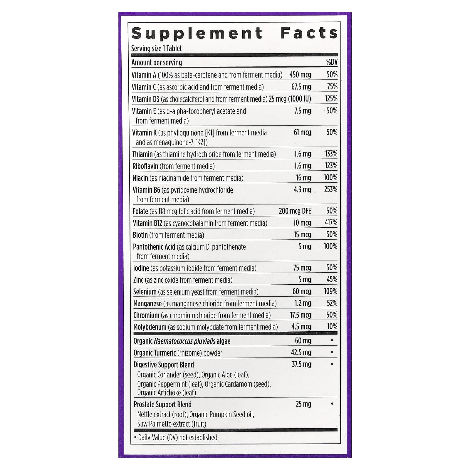 Мужские мультивитамины New Chapter One Daily Every Man's™ Multivitamin 55+, 96 растительных таблеток — фото 7