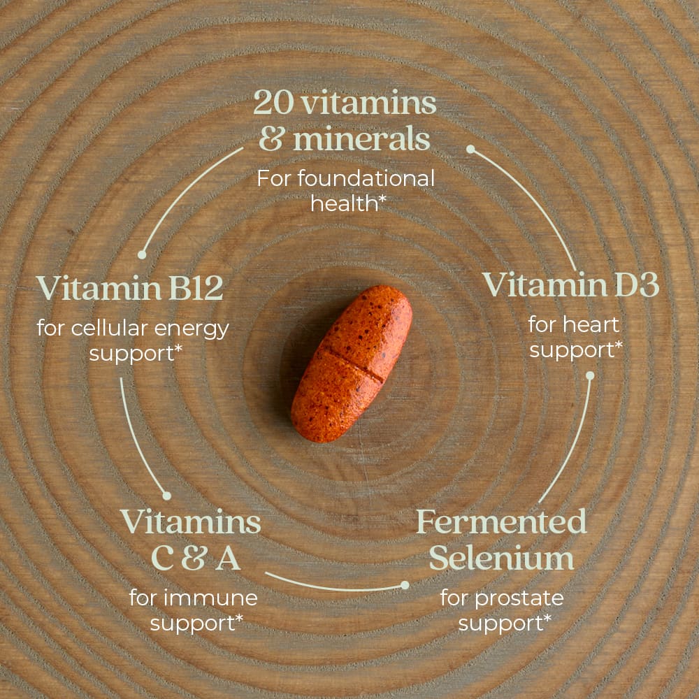 Мужские мультивитамины New Chapter One Daily Every Man's™ Multivitamin 55+, 96 растительных таблеток — фото 2