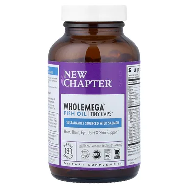 Фото товара: Рыбий жир New Chapter Wholemega™ Tiny Caps™ 180 BSE-Free, мягкие капсулы