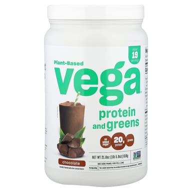 Протеин с зеленью Vega Plant-Based, вкус Chocolate, 618 г