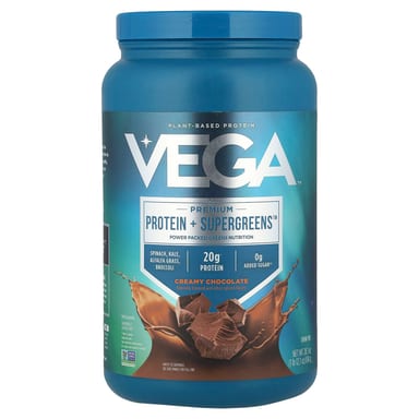 Шоколад Vega Plant-Based Protein Premium Protein Supergreens™, вкус Creamy Chocolate, 814 г
