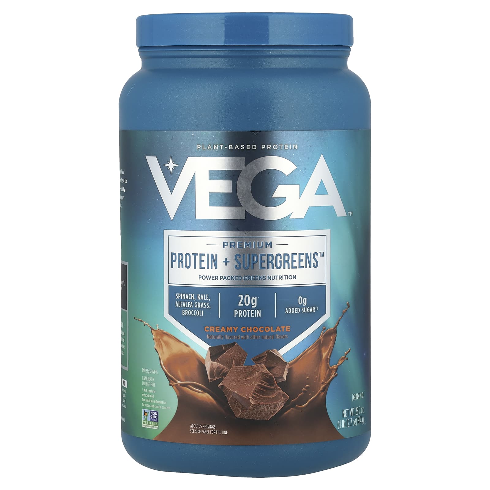 Шоколад Vega Plant-Based Protein Premium Protein Supergreens™, вкус Creamy Chocolate, 814 г
