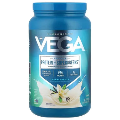 Фото товара: Протеин Vega Premium Supergreens™, вкус «сливочная ваниль», 760 г