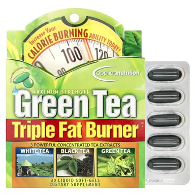 Жиросжигатель Applied Nutrition Maximum Strength Green Tea Triple®, 30 мягких капсул