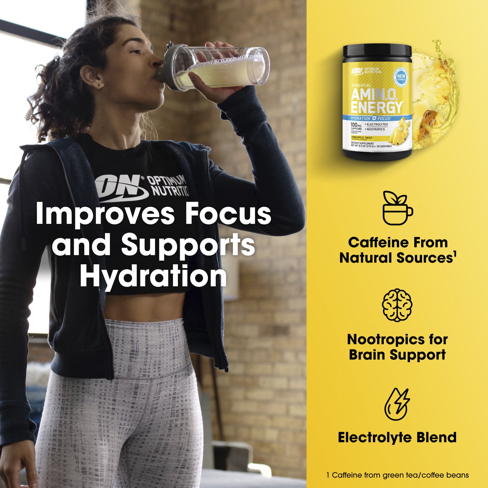 Энергетический напиток Optimum Nutrition, 285 г (10.05 oz) ананасовый вкус — фото 5