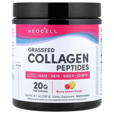 Коллаген NeoCell Grassfed Peptides, вкус Berry Lemon, 190 г