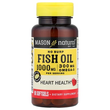Рыбий жир Mason Natural No Burp, 500 мг, 90 мягких капсул