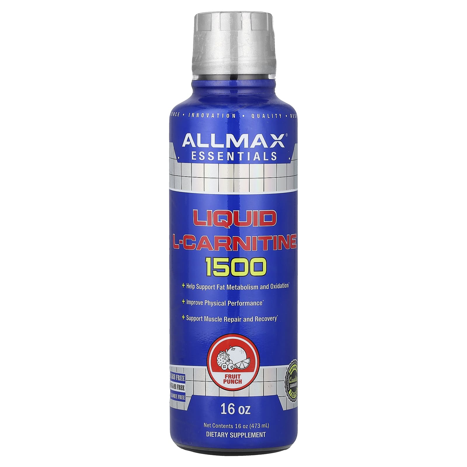 L-карнитин ALLMAX Liquid L-Carnitine 1500, вкус Fruit Punch, 473 мл, жидкая форма