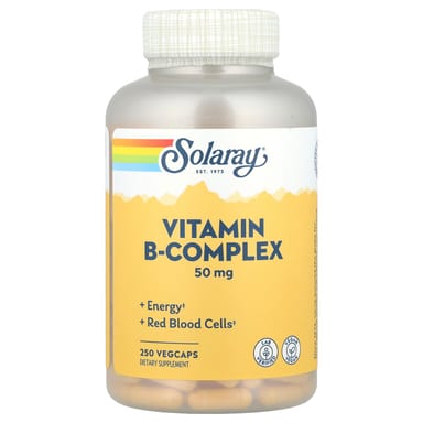 Комплекс витаминов B Solaray Vitamin B-Complex, 50 мг, 250 растительных капсул