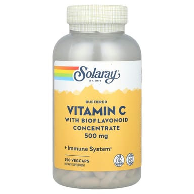 Витамин C Solaray Buffered with Bioflavonoid Concentrate, 500 мг, 250 растительных капсул