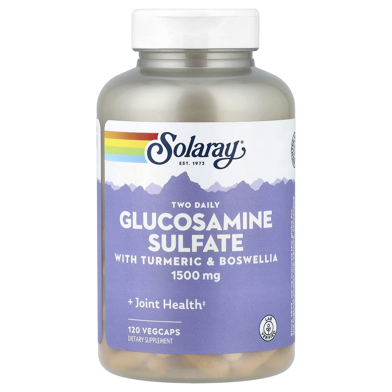 Глюкозамин Solaray Two Daily Sulfate, 120 растительных капсул