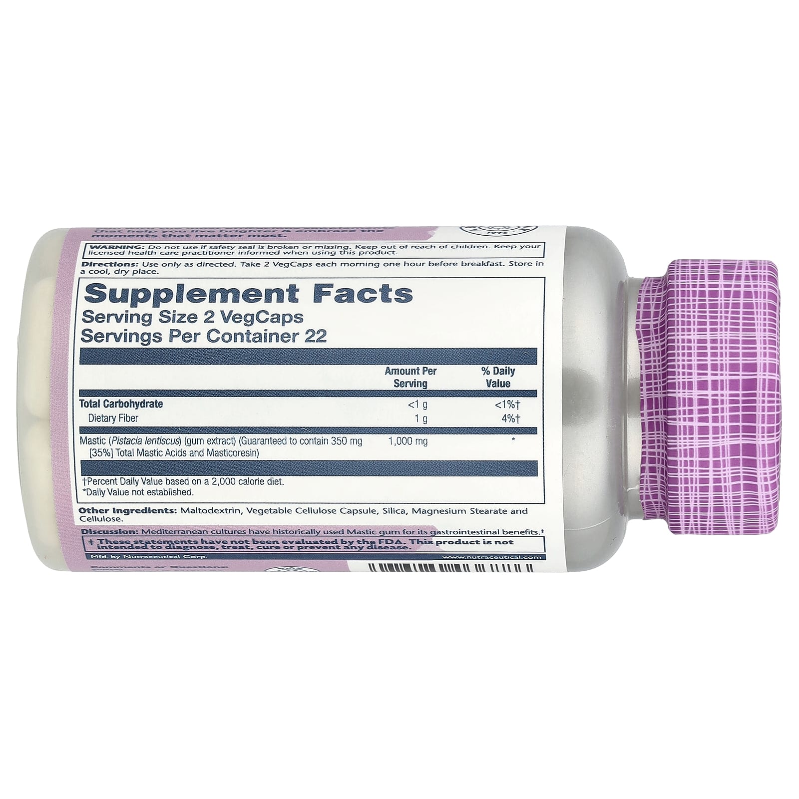 Мастиковая смола Solaray Vital Extracts, 500 мг, 45 растительных капсул — фото 2