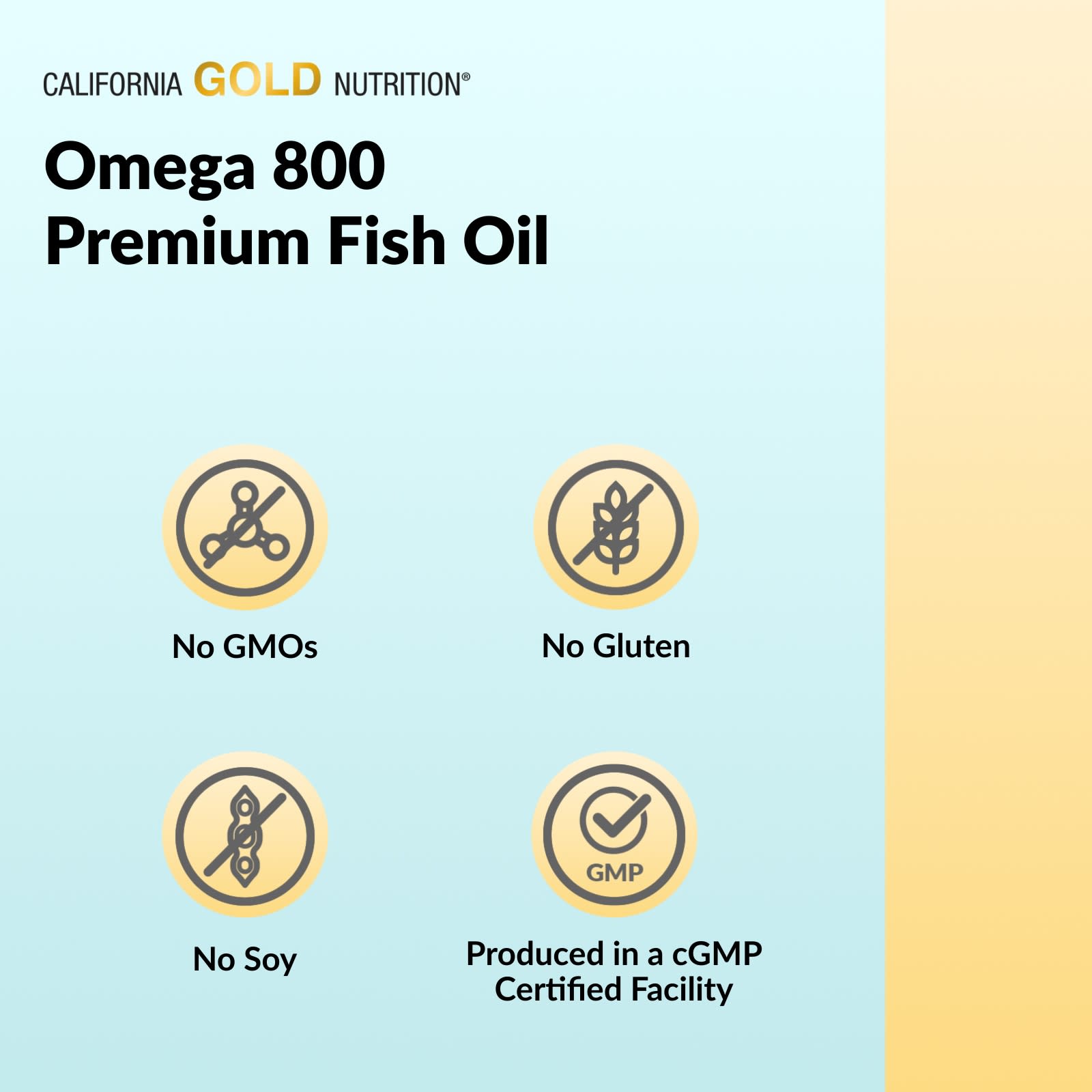 Рыбий жир California Gold Nutrition Omega 800 Ultra-Concentrated Omega-3 kd-pur Triglyceride Form, 1000 мг, мягкие капсулы — фото 6