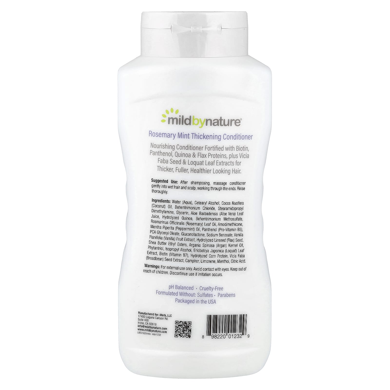 Кондиционер Mild By Nature Thickening B-Complex & Biotin Rosemary Mint, 473 мл — фото 4