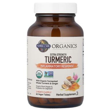 Куркума Garden of Life Organics Inflammatory Response 60 Vegan Tablets, таблетки