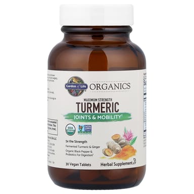 Куркума Garden of Life Maximum Strength 30 Vegan Tablets, таблетки