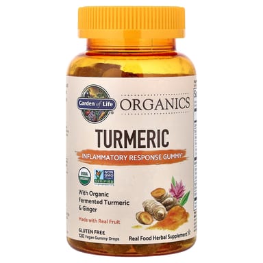 Куркума Garden of Life Organics Gummies 120 Vegan Gummy Drops, жевательные пастилки