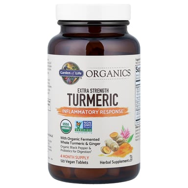 Куркума Garden of Life Organics Inflammatory Response 120 Vegan Tablets, таблетки